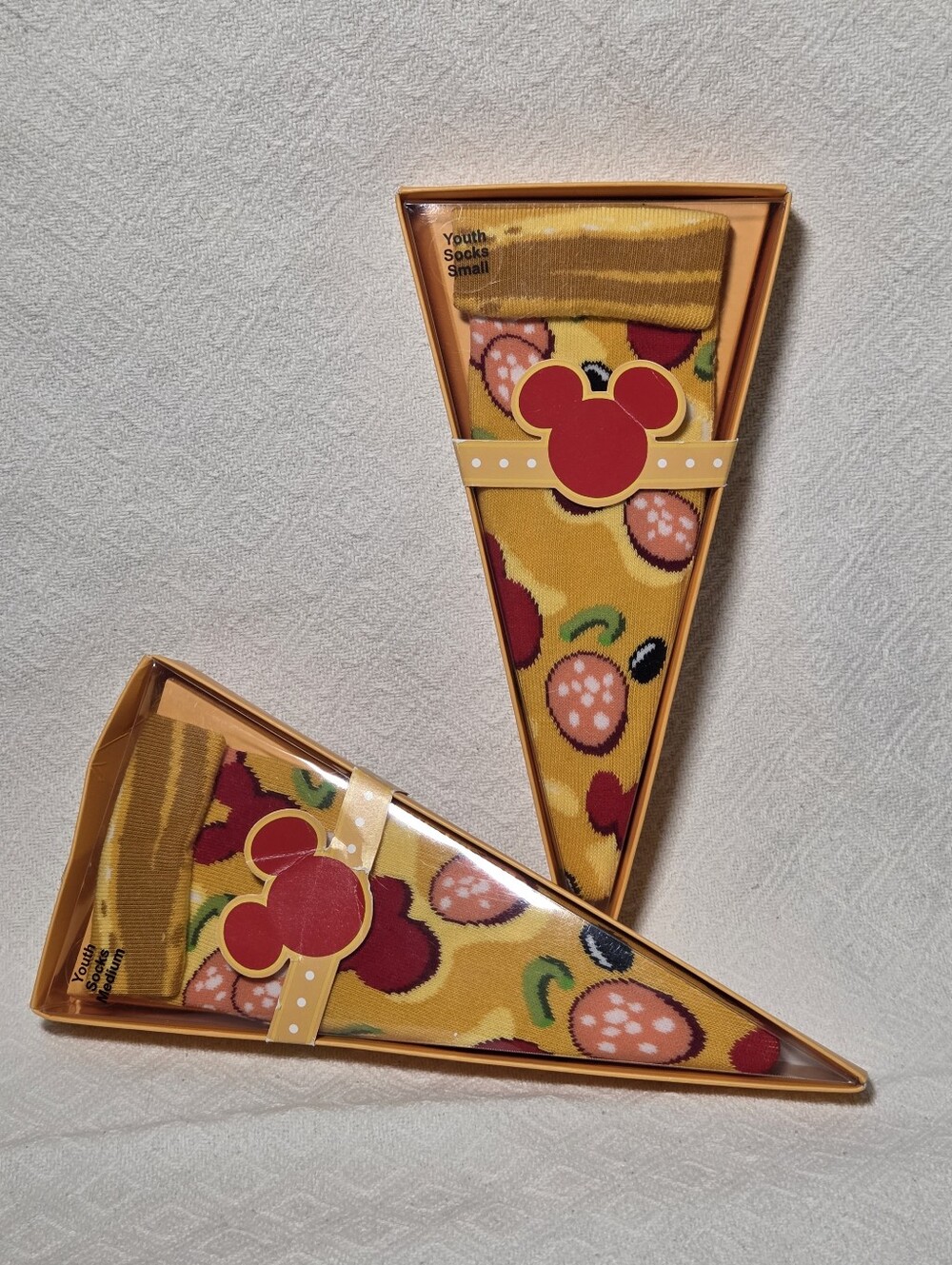 Disney Parks Pizza Socks Gift Set | Youth Small + Medium | Matching Pair